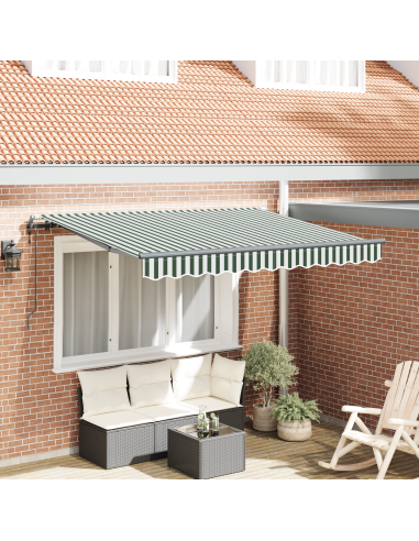 Tenda Retrattile Verde 350 x 200 cm Tessuto