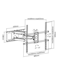 STAFFA A MURO MONITOR TV 60-100 2