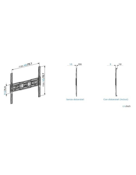 STAFFA PARETE SLIMSTYLE PLUS 400S C