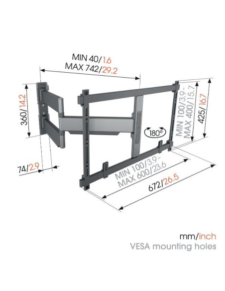 TVM 5845 FULL MOTION+ MOUNT XL