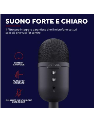 GXT234 YUNIX USB MICROPHONE BLK