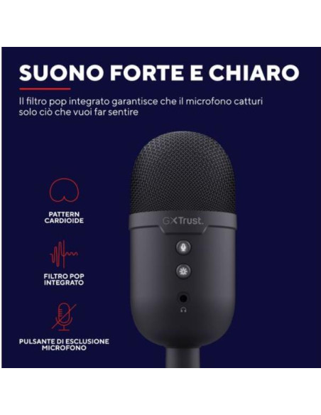 GXT234 YUNIX USB MICROPHONE BLK