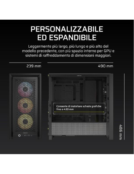 FRAME 4000D RS ARGB MID-TOWER BLACK