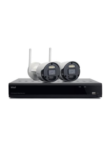 ISIWI KIT WIRELESS CONNECT S2 ISW-K1N8BF2MP-2 GEN1 NVR 8 CANALI + 2 TELECAMERE IP 1080P 2MPX WIRELES