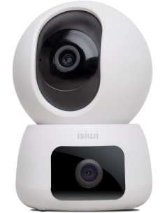 ISIWI TELECAMERA WIRELESS TWIN DOPPIA OTTICA 2K DOME MOTORIZZATA IR LED AUDIO BIDIREZIONALE SD CARD