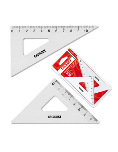 COPPIA SQUADRE 45° 12CM ALLUMINIO