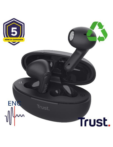 YAVI BT ENC EARPHONES BLACK