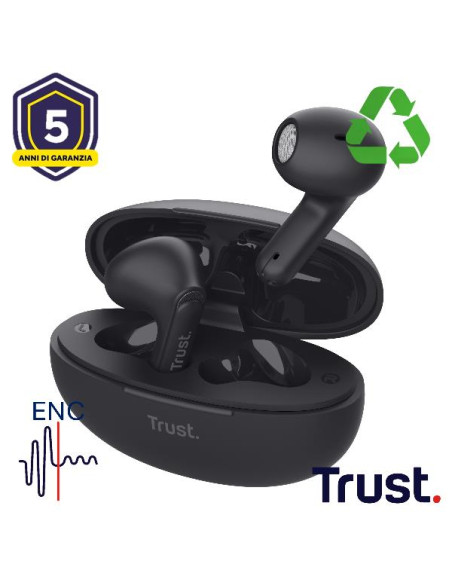 YAVI BT ENC EARPHONES BLACK