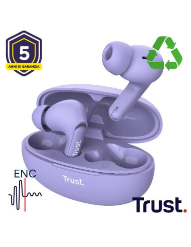 YAVI BT ENC EARBUDS PURPLE