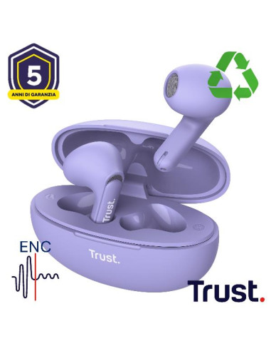 YAVI BT ENC EARPHONES PURPLE