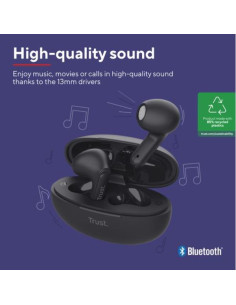 YAVI BT ENC EARPHONES BLACK 2