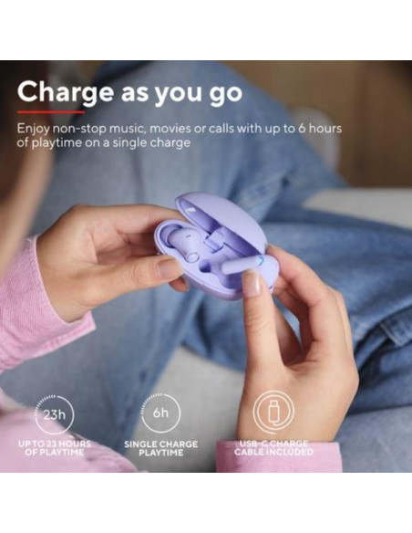 YAVI BT ENC EARBUDS PURPLE