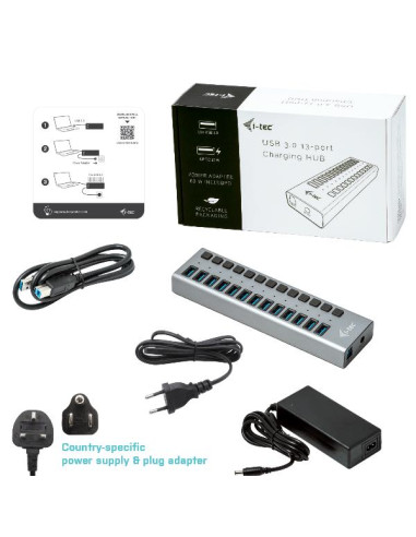 USB 3.0 CHARG 13 PORT+PW ADAPT 60W