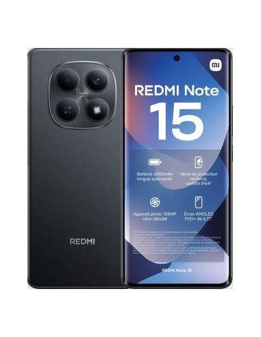 Xiaomi Redmi Note 15 6+128GB 6.77" NFC Black DS ITA
