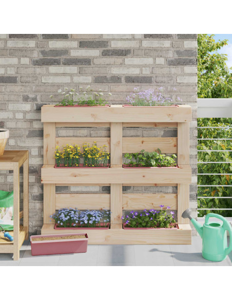 Fioriere per Euro pallet 12 pcs Marrone 36,5 x 14 x 9,5 cm