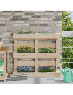 Fioriere per Euro pallet 12 pcs Grigio chiaro