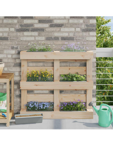 Fioriere per Euro pallet 12 pcs Grigio chiaro