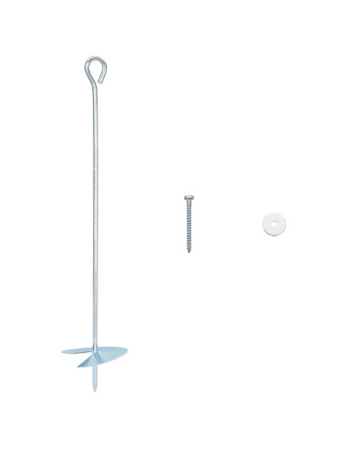 Ancora per Terra 10 pcs Argento Ø10 x 50 cm