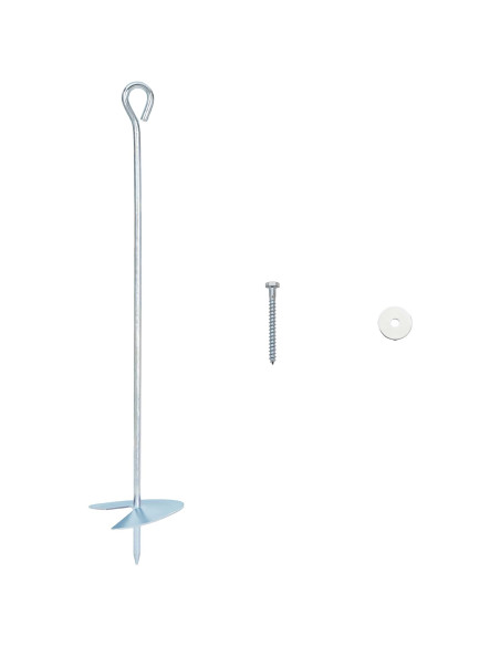 Ancora per Terra 10 pcs Argento Ø10 x 50 cm