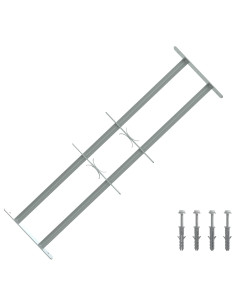 Griglia di Sicurezza per Finestre con 2 Traverse 3 pcs