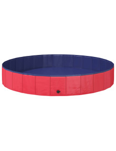 Piscina per Cani Rosso Ø200 x 30 cm PVC Spesso 2