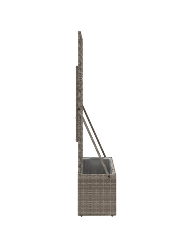 Vaso da Giardino con Trellis Grigio 70 x 30 x 135 cm polyrattan