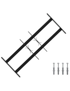 Griglia di Sicurezza per Finestre con 2 Traverse 3 pcs 43-74 cm