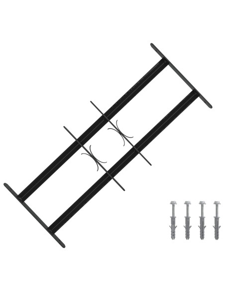 Griglia di Sicurezza per Finestre con 2 Traverse 3 pcs 43-74 cm