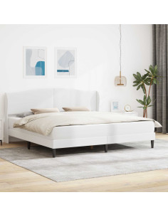Struttura del letto con testiera Bianco 180 x 200 cm Similpelle