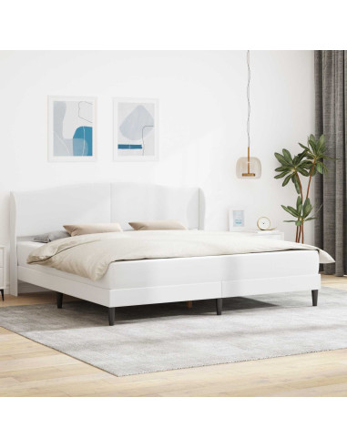 Struttura del letto con testiera Bianco 180 x 200 cm Similpelle