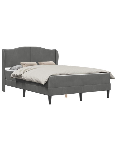 Struttura del letto Grigio Scuro 140 x 200 cm Velluto