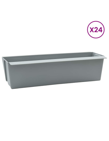 Fioriere per Euro pallet 24 pcs Grigio chiaro