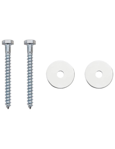 Ancora per Terra 2 pcs Argento Ø10 x 40 cm Metallo Galvanizzato