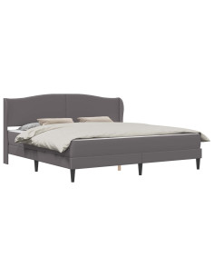 Struttura del letto con testiera Grigio 200 x 200 cm Similpelle 2