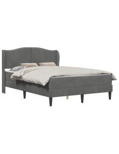 Struttura del letto Grigio Scuro 160 x 200 cm Velluto 2