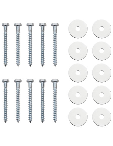 Ancora per Terra 10 pcs Argento Ø10 x 40 cm