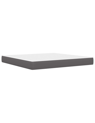 Struttura del letto con testiera Grigio 200 x 200 cm Similpelle
