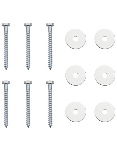 Ancora per Terra 6 pcs Argento Ø10 x 50 cm Metallo Galvanizzato