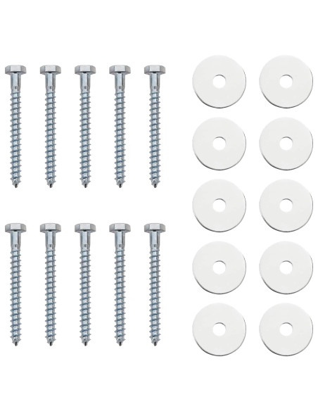 Ancora per Terra 10 pcs Argento Ø10 x 50 cm