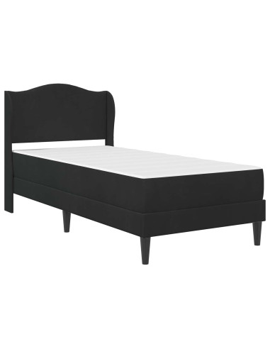 Struttura del letto con testiera Nero 80 x 200 cm Velluto