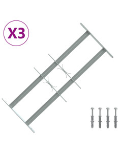 Griglia di Sicurezza per Finestre con 2 Traverse 3 pcs 2