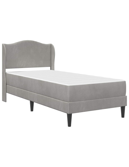 Struttura del letto Grigio Chiaro 90 x 200 cm Velluto