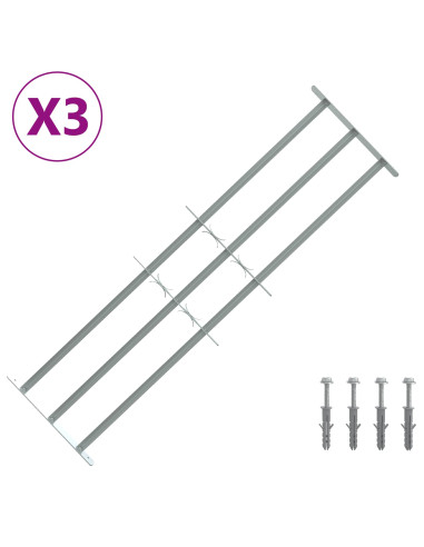 Griglia di Sicurezza per Finestra con 3 Traversine 3 pcs