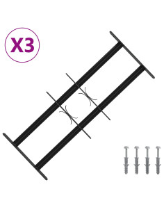 Griglia di Sicurezza per Finestre con 2 Traverse 3 pcs 43-74 cm 2