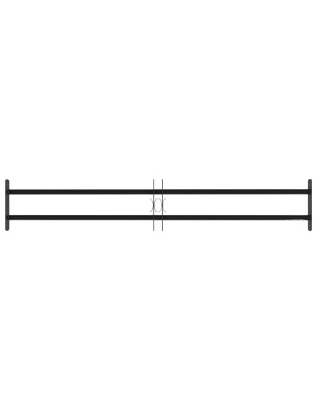 Griglia di Sicurezza per Finestre con 2 Traverse 3 pcs