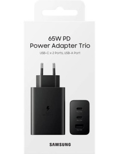 Samsung Caricatore 65W Trio EP-T6530 FC USB-C+USB-A Black