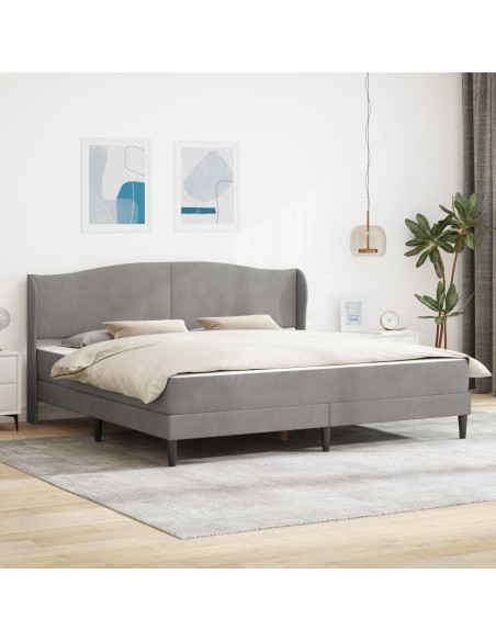 Struttura del letto Grigio Chiaro 200 x 200 cm Velluto