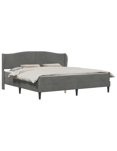 Struttura del letto Grigio Scuro 180 x 200 cm Velluto