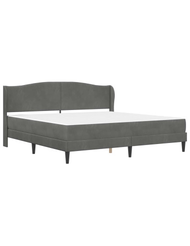 Struttura del letto Grigio Scuro 180 x 200 cm Velluto