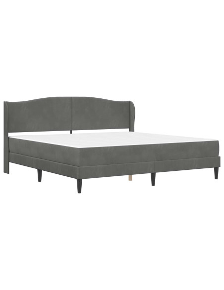 Struttura del letto Grigio Scuro 180 x 200 cm Velluto
